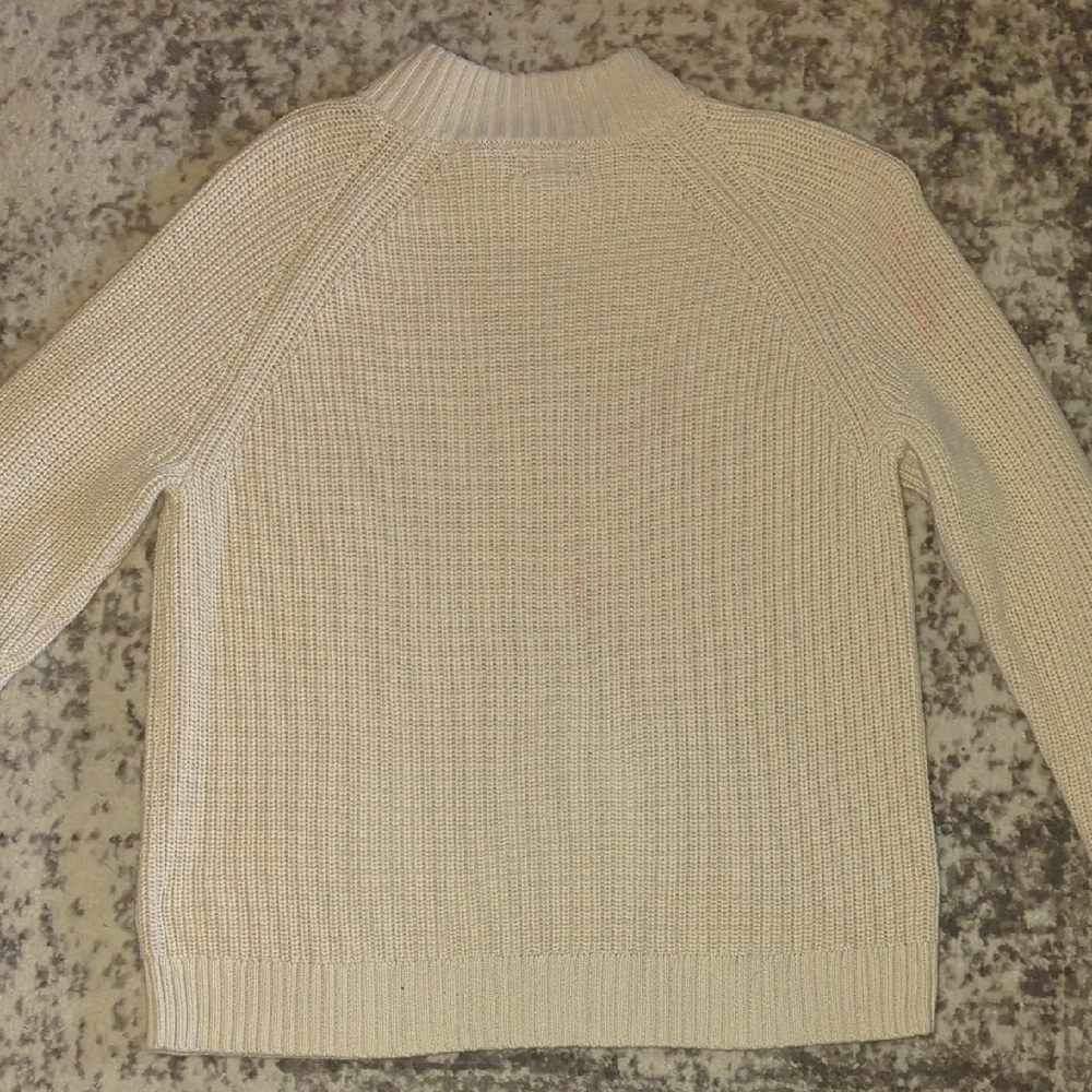 J. Crew Cream Button-Shoulder Ribbed Pullover - Picture 5 of 5